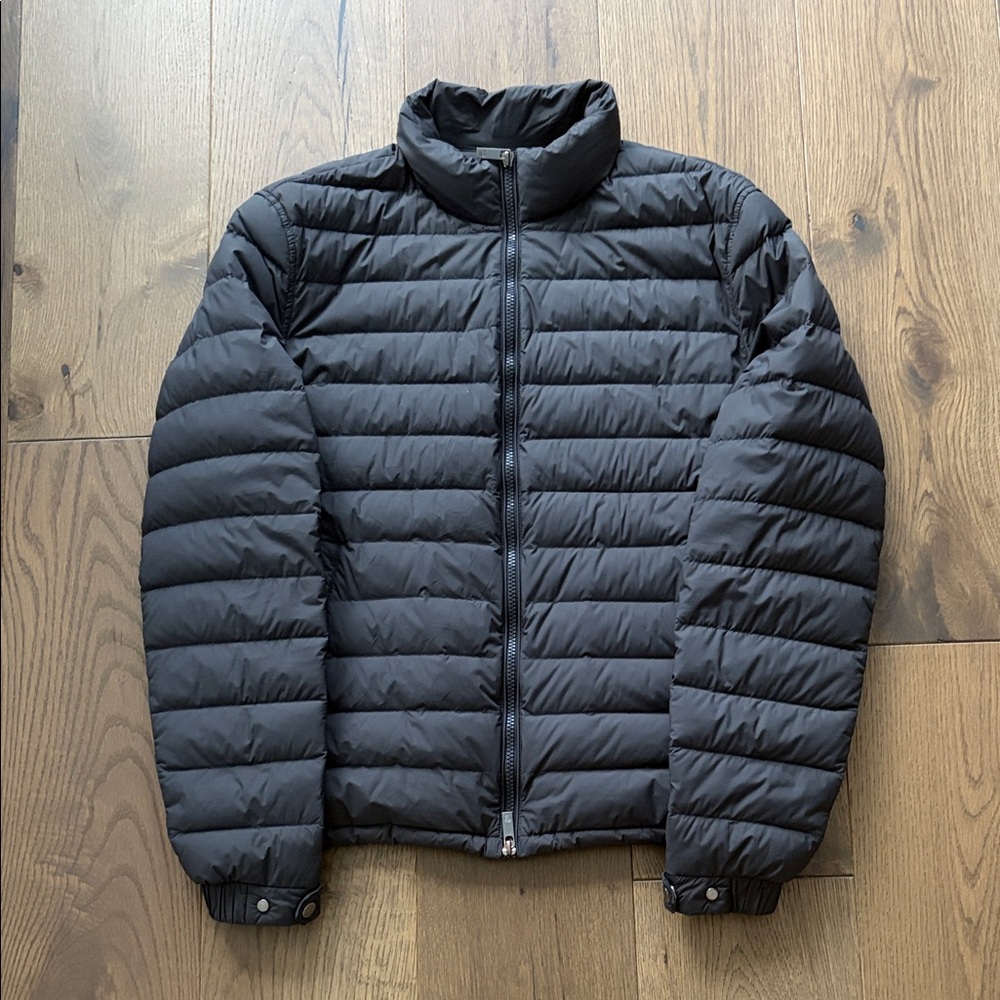 Massimo Dutti Dark Navy Light Down Puffer Jacket